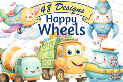 Transportation &amp; Vehicles Clip Art PNG, Whimsical Style Product Image 1