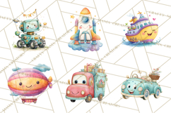 Transportation &amp; Vehicles Clip Art PNG, Whimsical Style Product Image 8
