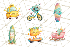 Transportation &amp; Vehicles Clip Art PNG, Whimsical Style Product Image 3