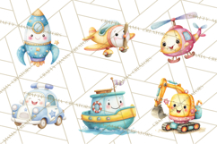 Transportation &amp; Vehicles Clip Art PNG, Whimsical Style Product Image 6