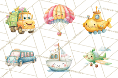 Transportation &amp; Vehicles Clip Art PNG, Whimsical Style Product Image 5