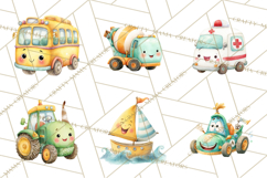 Transportation &amp; Vehicles Clip Art PNG, Whimsical Style Product Image 7
