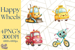 Transportation &amp; Vehicles Clip Art PNG, Whimsical Style Product Image 1