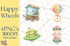 Transportation &amp; Vehicles Clip Art PNG, Whimsical Style Product Image 1