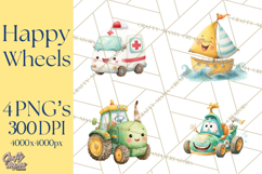 Transportation &amp; Vehicles Clip Art PNG, Whimsical Style Product Image 1