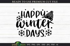 Happy Winter Days | Winter SVG Pillow, Shirt Design