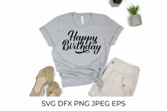 Happy Birthday SVG. Hand lettering. Birthday cut file Product Image 2