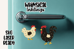 Happy Chicken Magnets Laser SVG Product Image 1