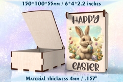 Easter Gift Box with Hinged Lid Laser Cut Files Product Image 5