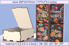 Happy Easter Gift Box,Laser Cut SVG &amp; PNG Product Image 1