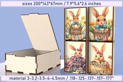 Easter Box Laser Cut Files &amp; Sublimation PNG Set Product Image 1