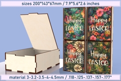 Happy Easter Gift Box,Laser Cut SVG &amp; PNG Product Image 1