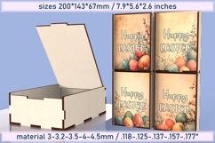 Easter Box Template, Sublimation &amp; Laser Cutting Product Image 1