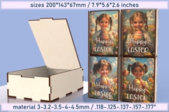 Easter Box Template, Sublimation &amp; Laser Cutting Product Image 1