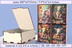 Easter Box Laser Cut Files &amp; Sublimation PNG Set Product Image 1