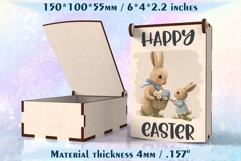 Easter Gift Box with Hinged Lid Laser Cut Files Product Image 2
