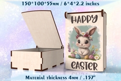 Easter Gift Box with Hinged Lid Laser Cut Files Product Image 2