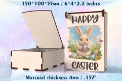 Easter Gift Box with Hinged Lid Laser Cut Files Product Image 4