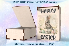 Easter Gift Box with Hinged Lid Laser Cut Files Product Image 3