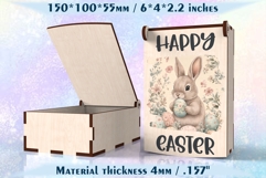 Easter Gift Box with Hinged Lid Laser Cut Files Product Image 4