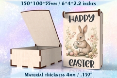 Easter Gift Box with Hinged Lid Laser Cut Files Product Image 5
