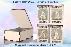 Easter Gift Box with Hinged Lid Laser Cut Files Product Image 1