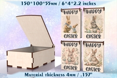 Easter Gift Box with Hinged Lid Laser Cut Files Product Image 1