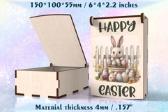 Easter Gift Box with Hinged Lid Laser Cut Files Product Image 6