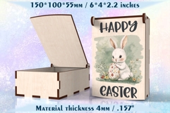 Easter Gift Box with Hinged Lid Laser Cut Files Product Image 5