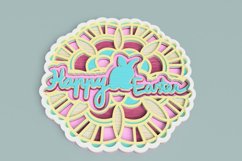Easter Laser Cut file - Happy Easter Mandala Product Image 5