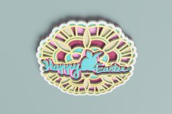 Easter Laser Cut file - Happy Easter Mandala Product Image 3