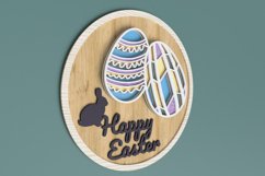 Easter Laser Cut File - Layered Sign 'Happy Easter' Product Image 2