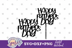 Happy Father's Day | Cake topper SVG, DXF, PNG files Product Image 2