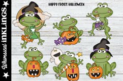 Happy Frogs Halloween Sublimation Clipart Product Image 1