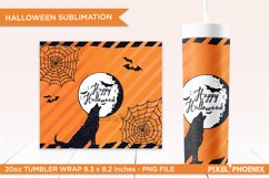 Happy Halloween Sublimation Wrap for skinny tumbler in orange