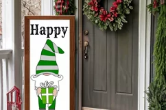 Christmas Welcome sign SVG | Happy Holidays Gnome Porch Sign Product Image 2