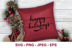 Happy Holidays SVG. Christmas sign. Winter holidays. Product Image 3