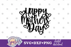 Happy Mother's Day Cake Topper SVG|DXF|PNG file Product Image 2