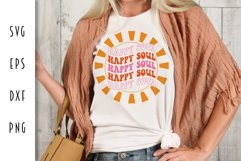 Retro Motivational SVG - Happy Soul Cut File Product Image 3
