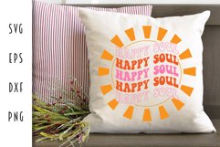 Retro Motivational SVG - Happy Soul Cut File Product Image 4