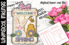 Welcome Spring Sign SVG For Laser Cutting Product Image 1