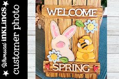 Welcome Spring Sign SVG For Laser Cutting Product Image 3