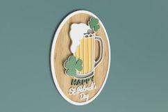 St.Patrick's Day Laser Cut File - Layered Oval Sign Product Image 2