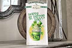St Patricks Day Latte | Kitchen Towel Sublimation Designs Product Image 2