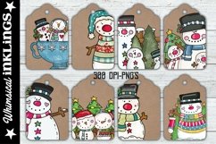 Happy Winter Snowman Kraft Printable Tags Product Image 1
