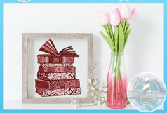 stack of books made with 5 layers of material - 3d layered design