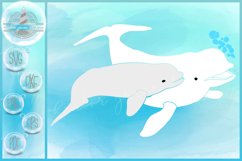 Harbor Grace Designs - Beluga White Whale - svg dxf eps pdf png file for cricut silhouette machines