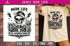 Hardcore Mom Life Skull SVG 