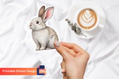 Easter Rabbit Stickers, Animal Stickers, Bunny Stickers Product Image 1
