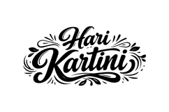 Hari Kartini Black and White Lettering Horizontal Design Product Image 1